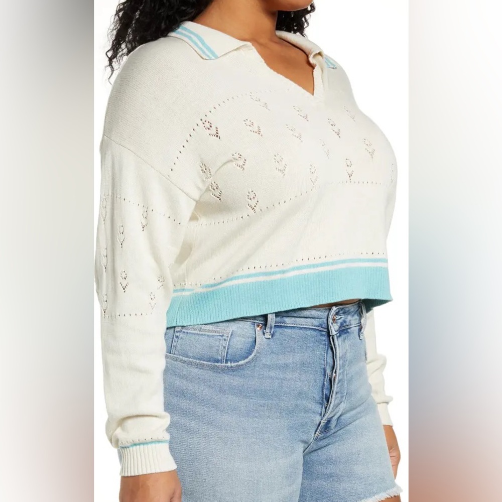π White Polo Sweater XXL - Picture 2 of 5